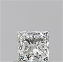 Natural Diamond 0.52 Carats, Princess with  Cut, J Color, VVS1 Clarity and Certified by GIA