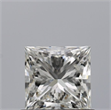 Natural Diamond 0.70 Carats, Princess with  Cut, G Color, VVS2 Clarity and Certified by IGI