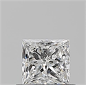 Diamante Natural 0.51 quilates, Princesa , Color F, claridad VS2 y certificado GIA