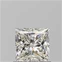 Natural Diamond 0.91 Carats, Princess with  Cut, J Color, VS2 Clarity and Certified by GIA