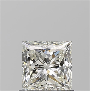 Picture of Natural Diamond 0.91 Carats, Princess with  Cut, J Color, VS2 Clarity and Certified by GIA