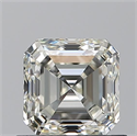 Natural Diamond 0.90 Carats, Asscher with  Cut, K Color, VVS2 Clarity and Certified by GIA