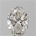 Natural Diamond 1.22 Carats, Oval with  Cut, H Color, SI1 Clarity and Certified by GIA