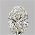 Natural Diamond 1.02 Carats, Oval with  Cut, J Color, SI1 Clarity and Certified by GIA