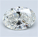 Natural Diamond 4.50 Carats, Oval with  Cut, G Color, SI1 Clarity and Certified by GIA