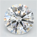 Lab Grown Diamond 3.31 Carats, Round with Ideal Cut, D Color, VVS1 Clarity and Certified by IGI