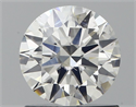 Natural Diamond 0.90 Carats, Round with Excellent Cut, H Color, SI1 Clarity and Certified by GIA