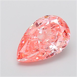 Picture of Lab Grown Diamond 2.21 Carats, Pear with  Cut, Fancy Vivid Pink Color, VS1 Clarity and Certified by IGI