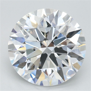 Picture of Lab Grown Diamond 3.40 Carats, Round with Ideal Cut, D Color, IF Clarity and Certified by IGI