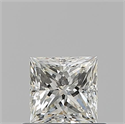 Natural Diamond 0.60 Carats, Princess with  Cut, J Color, VVS1 Clarity and Certified by GIA