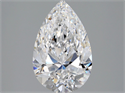 Natural Diamond 2.01 Carats, Pear with  Cut, D Color, VS2 Clarity and Certified by GIA