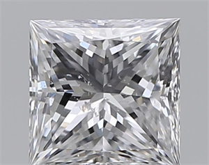 Picture of Natural Diamond 0.81 Carats, Princess with  Cut, D Color, SI2 Clarity and Certified by GIA