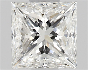 Picture of Natural Diamond 0.60 Carats, Princess with  Cut, F Color, SI1 Clarity and Certified by GIA