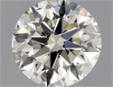 Natural Diamond 0.90 Carats, Round with Excellent Cut, K Color, SI2 Clarity and Certified by GIA