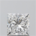 Natural Diamond 1.01 Carats, Princess with  Cut, E Color, VS2 Clarity and Certified by GIA