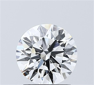 Picture of Lab Grown Diamond 1.55 Carats, Round with Ideal Cut, D Color, VVS2 Clarity and Certified by IGI