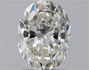 Picture of Natural Diamond 1.50 Carats, Oval with  Cut, J Color, VS1 Clarity and Certified by GIA