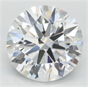 Lab Grown Diamond 3.01 Carats, Round with Ideal Cut, D Color, VVS1 Clarity and Certified by IGI