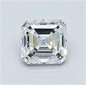 Natural Diamond 1.01 Carats, Asscher with  Cut, F Color, VS1 Clarity and Certified by GIA