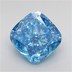 Picture of Lab Grown Diamond 2.00 Carats, CUSHION MODIFIED with  Cut, Fancy Vivid Blue Color, VS1 Clarity and Certified by IGI