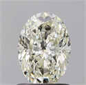 Natural Diamond 0.96 Carats, Oval with  Cut, K Color, VVS1 Clarity and Certified by GIA