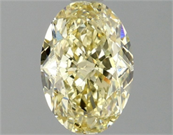 Picture of Lab Grown Diamond 1.59 Carats, Oval with  Cut, Fancy Intense Yellow Color, VS1 Clarity and Certified by IGI
