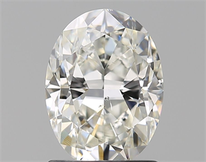 Picture of Natural Diamond 1.51 Carats, Oval with  Cut, J Color, SI1 Clarity and Certified by GIA
