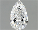 Natural Diamond 0.50 Carats, Pear with  Cut, D Color, VS2 Clarity and Certified by GIA
