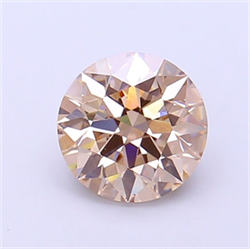 Picture of Lab Grown Diamond 1.49 Carats, Round with Excellent Cut, Fancy Light Brown Color, VS1 Clarity and Certified by IGI
