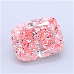 Picture of Lab Grown Diamond 5.10 Carats, CUSHION MODIFIED with  Cut, Fancy Intense Pink Color, VVS2 Clarity and Certified by IGI