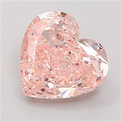 Picture of Lab Grown Diamond 2.03 Carats, Heart with  Cut, Fancy Pink Color, VVS2 Clarity and Certified by IGI