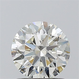 Picture of Natural Diamond 1.02 Carats, Round with Excellent Cut, K Color, SI1 Clarity and Certified by GIA