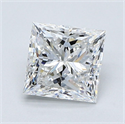 Natural Diamond 1.51 Carats, Princess with  Cut, E Color, VS1 Clarity and Certified by GIA