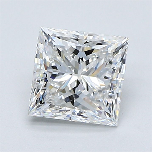 Picture of Natural Diamond 1.51 Carats, Princess with  Cut, E Color, VS1 Clarity and Certified by GIA