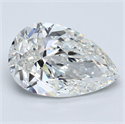 Natural Diamond 4.01 Carats, Pear with  Cut, H Color, VS1 Clarity and Certified by GIA