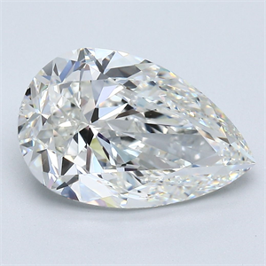 Picture of Natural Diamond 4.01 Carats, Pear with  Cut, H Color, VS1 Clarity and Certified by GIA