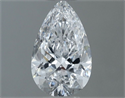 Natural Diamond 0.50 Carats, Pear with  Cut, D Color, SI1 Clarity and Certified by GIA