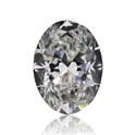 Natural Diamond 0.50 Carats, Oval with  Cut, F Color, SI1 Clarity and Certified by GIA