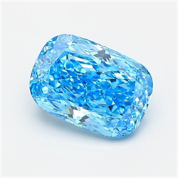 Picture of Lab Grown Diamond 1.76 Carats, CUSHION MODIFIED with  Cut, Fancy Vivid Blue Color, VS1 Clarity and Certified by IGI