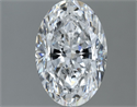 Natural Diamond 1.31 Carats, Oval with  Cut, D Color, SI2 Clarity and Certified by GIA