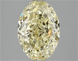 Picture of Lab Grown Diamond 3.05 Carats, Oval with  Cut, Fancy Vivid Yellow Color, VS1 Clarity and Certified by IGI