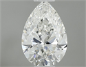 Natural Diamond 0.40 Carats, Pear with  Cut, H Color, VS1 Clarity and Certified by GIA