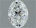 Natural Diamond 1.40 Carats, Oval with  Cut, G Color, VS2 Clarity and Certified by IGI