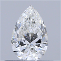 Natural Diamond 0.40 Carats, Pear with  Cut, E Color, VS2 Clarity and Certified by IGI