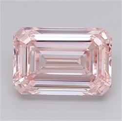Picture of Lab Grown Diamond 7.27 Carats, Emerald with  Cut, Fancy Intense Pink Color, VS1 Clarity and Certified by IGI