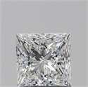 Natural Diamond 0.90 Carats, Princess with  Cut, E Color, VS2 Clarity and Certified by GIA