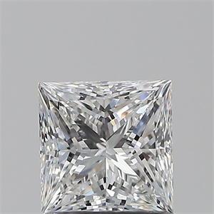 Picture of Natural Diamond 0.90 Carats, Princess with  Cut, E Color, VS2 Clarity and Certified by GIA