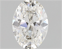 Natural Diamond 0.48 Carats, Oval with  Cut, H Color, SI1 Clarity and Certified by GIA