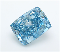 Picture of Lab Grown Diamond 20.08 Carats, CUSHION MODIFIED with  Cut, Fancy Vivid Blue Color, VS2 Clarity and Certified by IGI