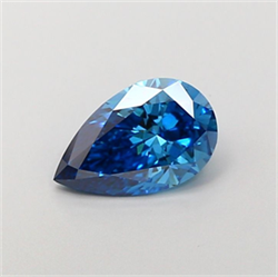Picture of Lab Grown Diamond 1.49 Carats, Pear with  Cut, Fancy Vivid Blue Color, VS2 Clarity and Certified by IGI